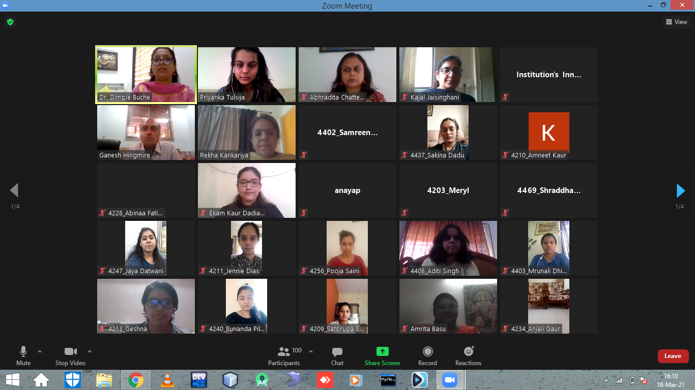 Speaker and Participants during the session